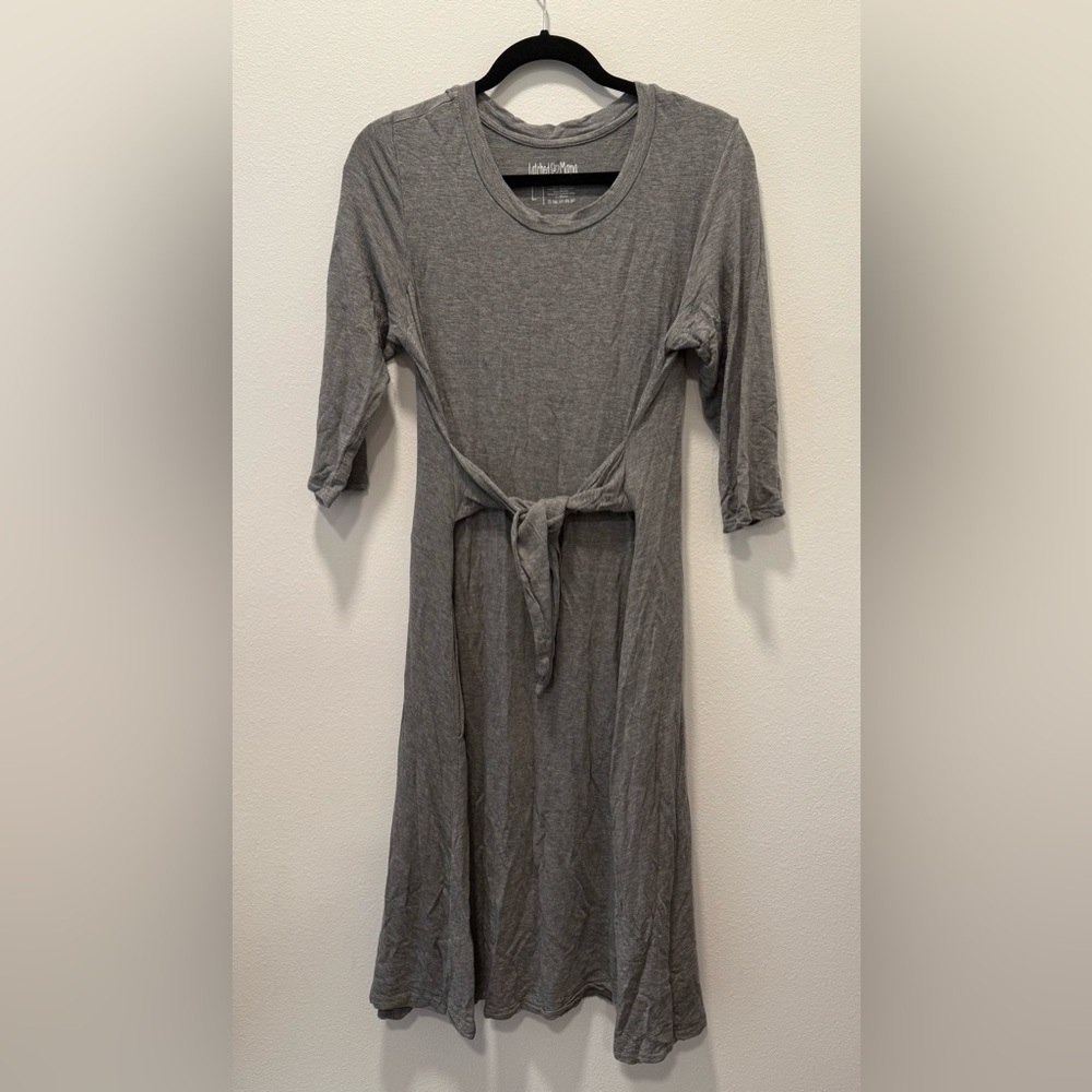 Latched mama tie-front dress